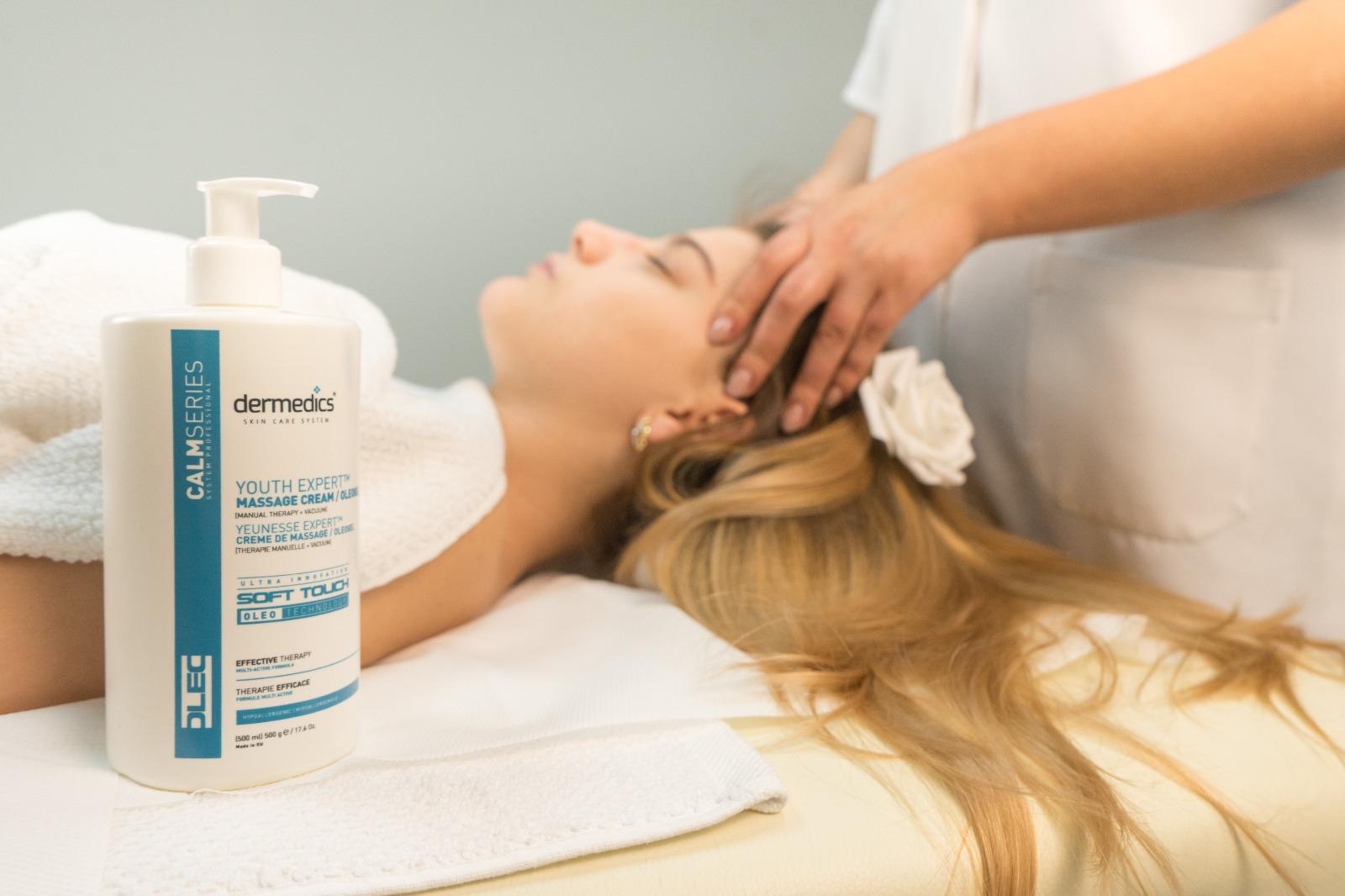 Massage oils and treatment products used at Kiddo's